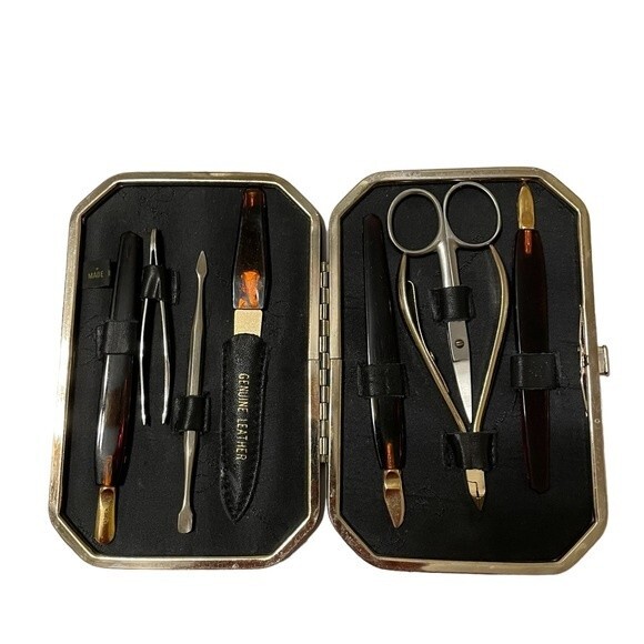 Giorgio Bernini vintage manicure kit and dust bag - Picture 2 of 5